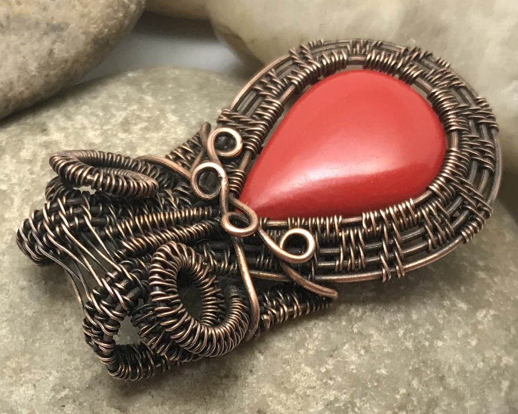 Coral pendant discount jewelry